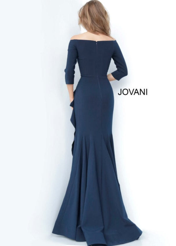 Jovani Off the Shoulder Ruched Gown 00446