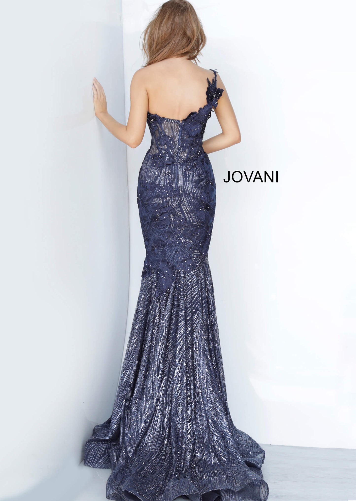 Jovani One Shoulder Evening Dress 02445