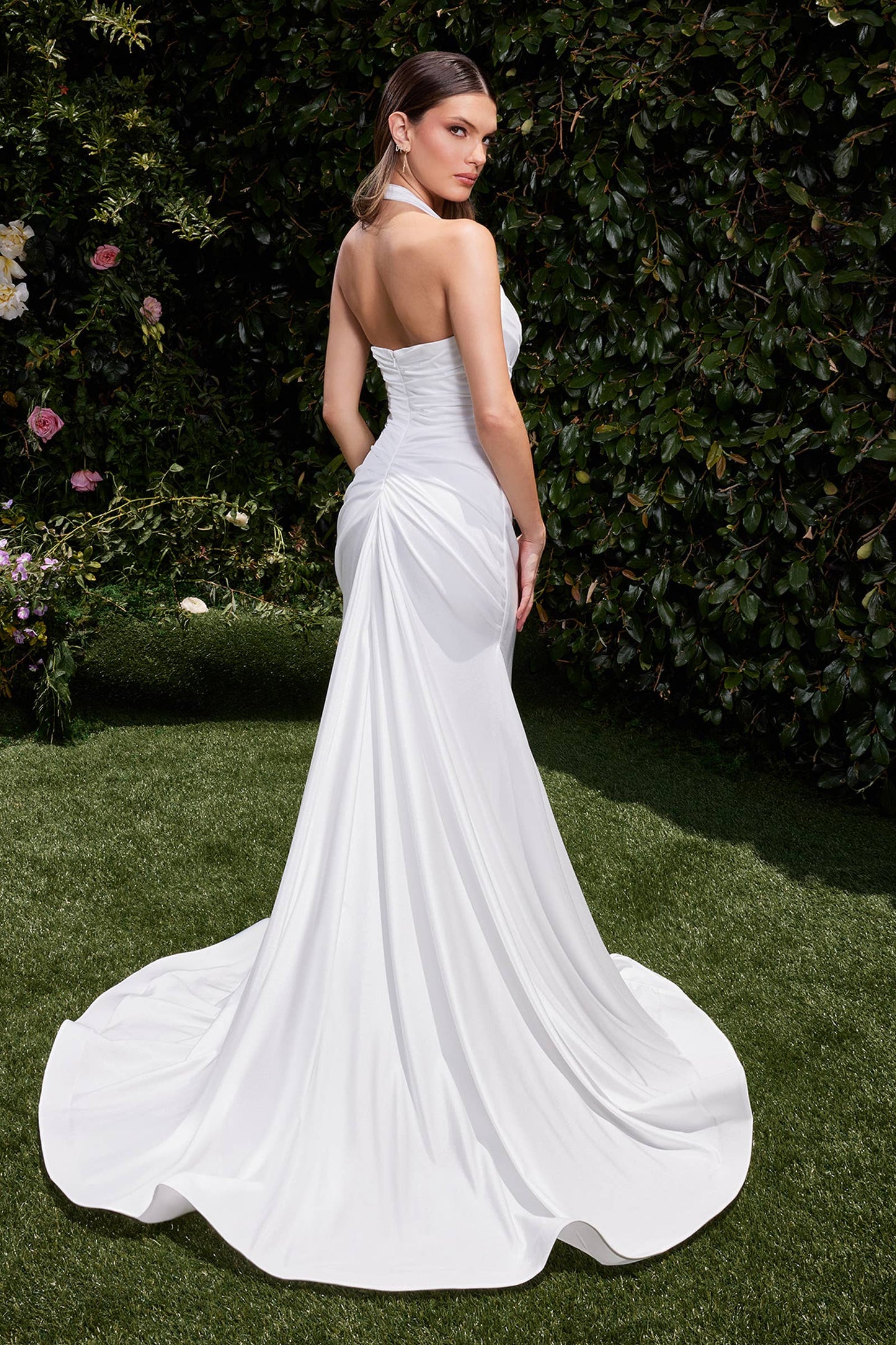 Halter Jersey Bridal Gown