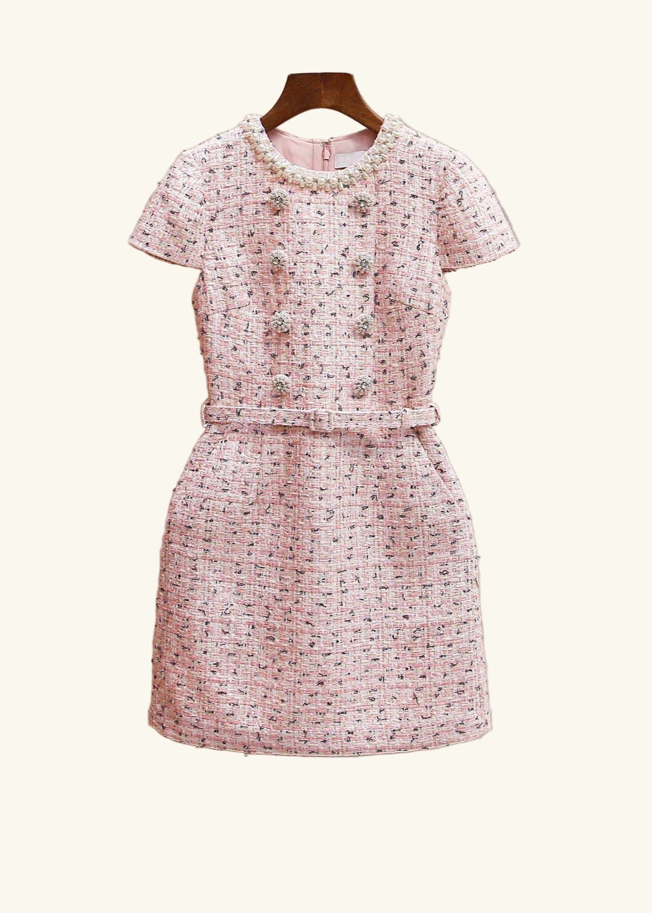 Campbell Detailed Tweed Short Dress