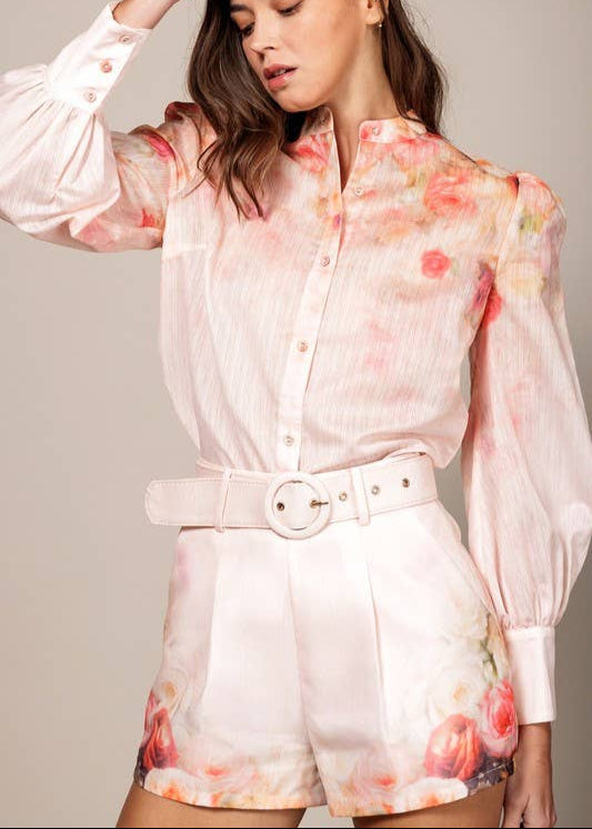 Bouquet Belted Shorts