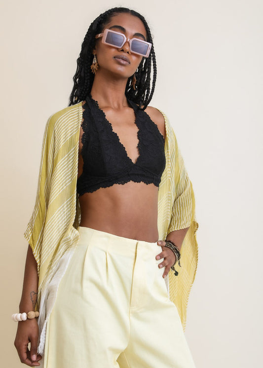 Black Lace Halter Bralette