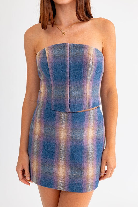 Taylor Plaid Corset Set