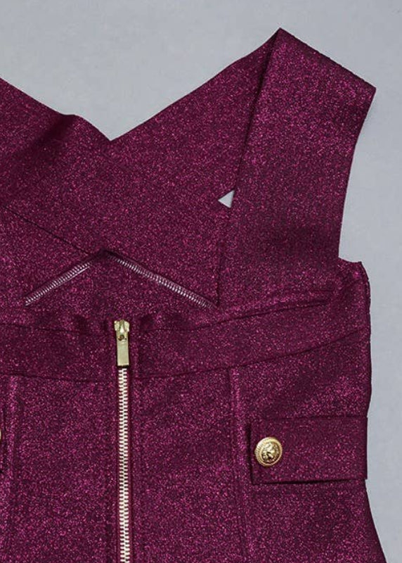 Pepper Metallic Bandage Midi