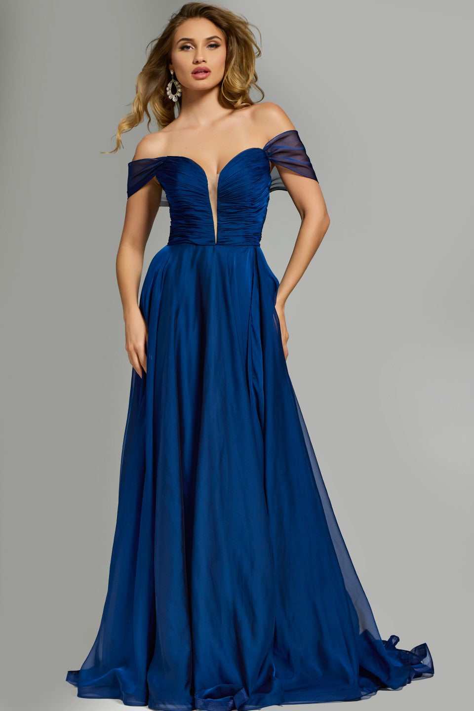 Jovani Lilac Chiffon A-Line Gown 43842