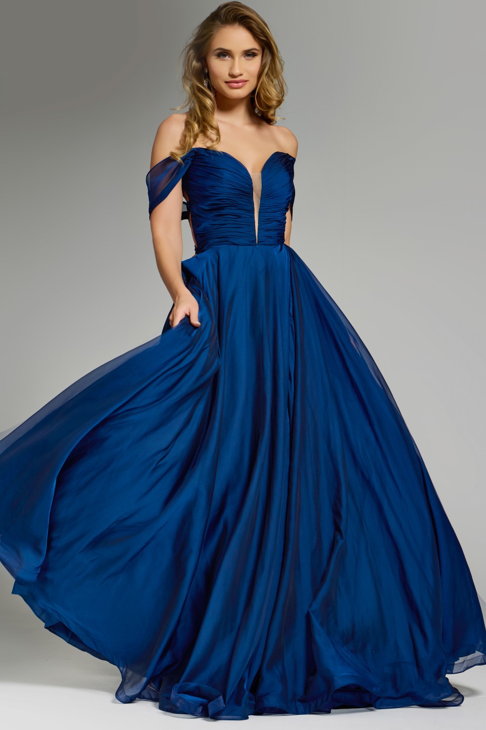Jovani Lilac Chiffon A-Line Gown 43842