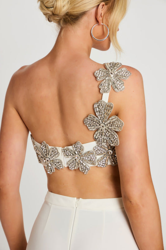 Jovani Beaded Floral Two Piece Set 46007