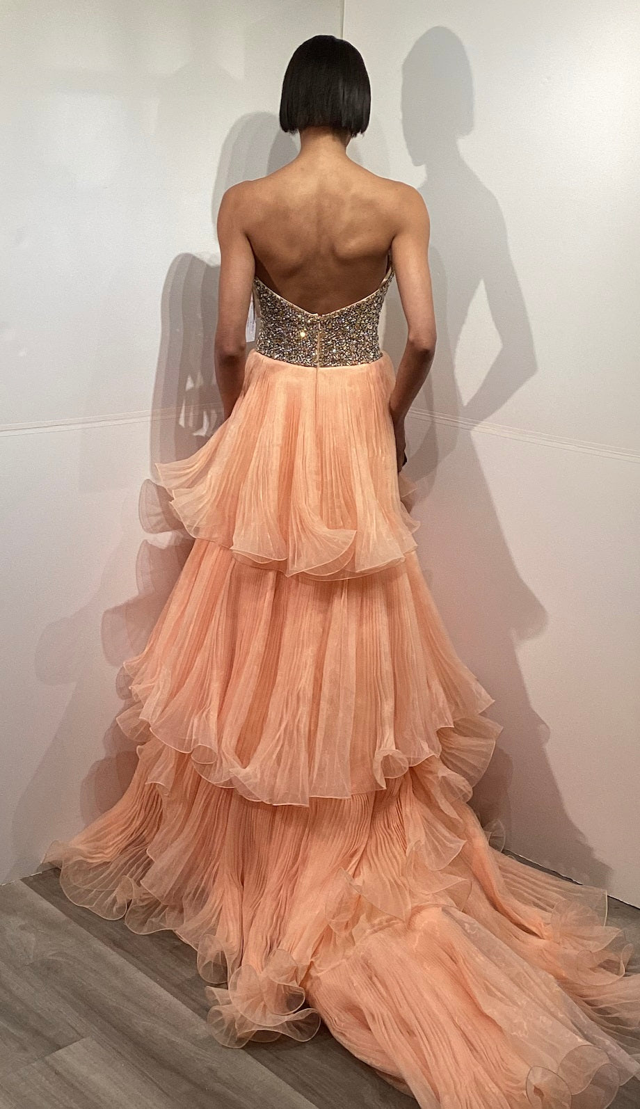 Jovani Signature Tiered Pleated Gown 48034