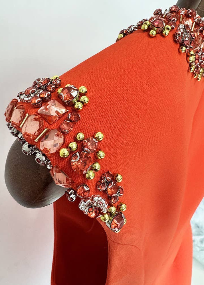 Poppy Beaded A-line Short Dress