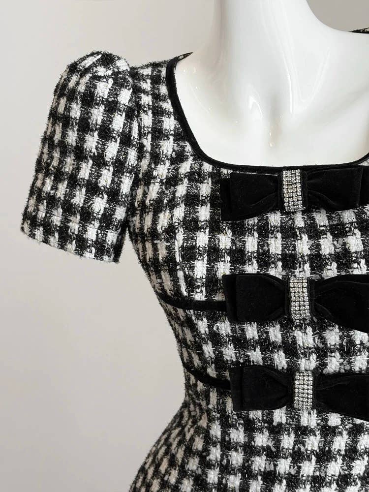 Edie Checker Tweed Mini