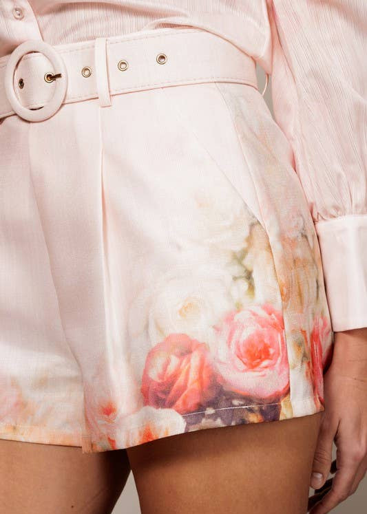 Bouquet Belted Shorts