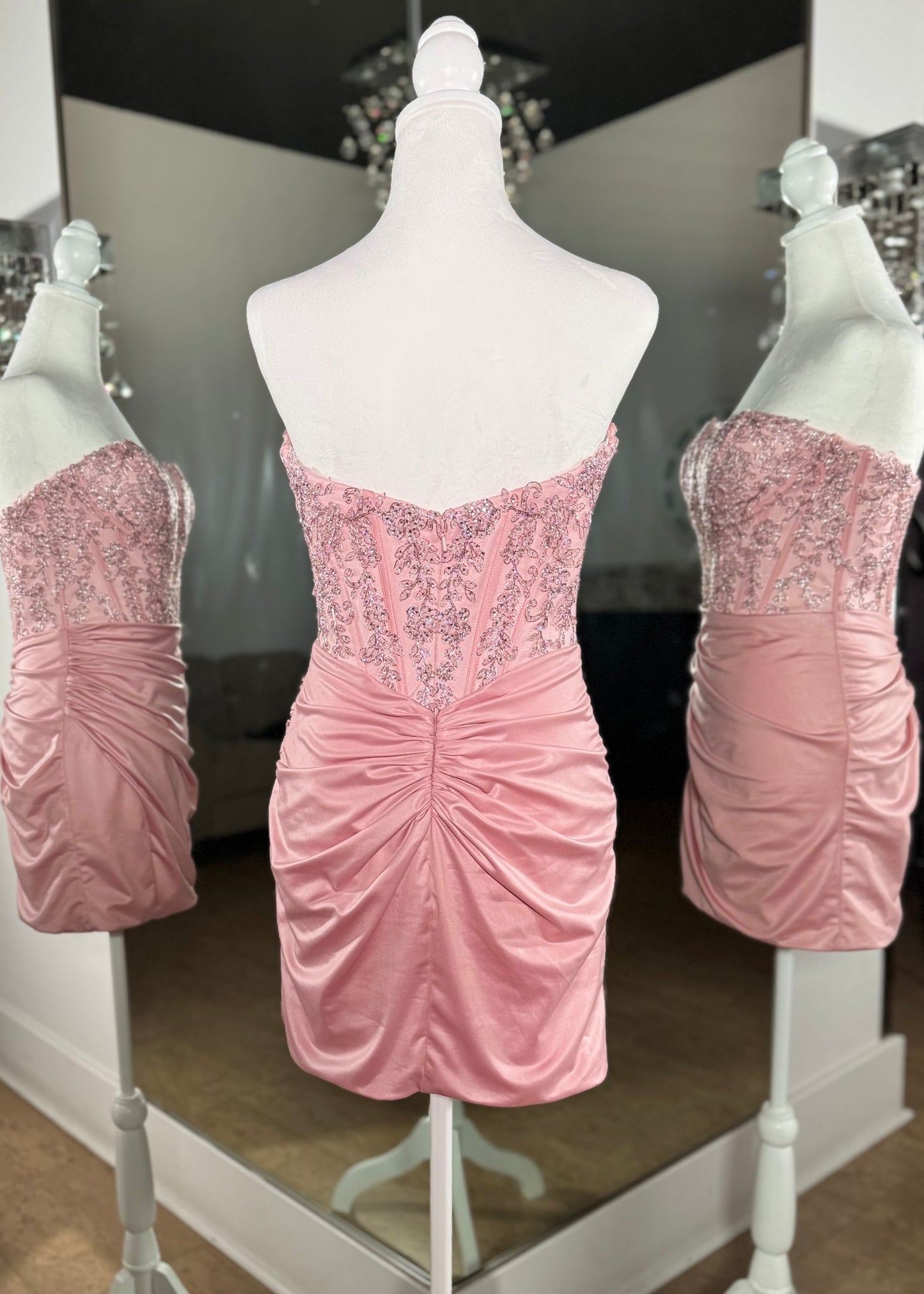 Jovani Corset Pink Fitted Mini 40937
