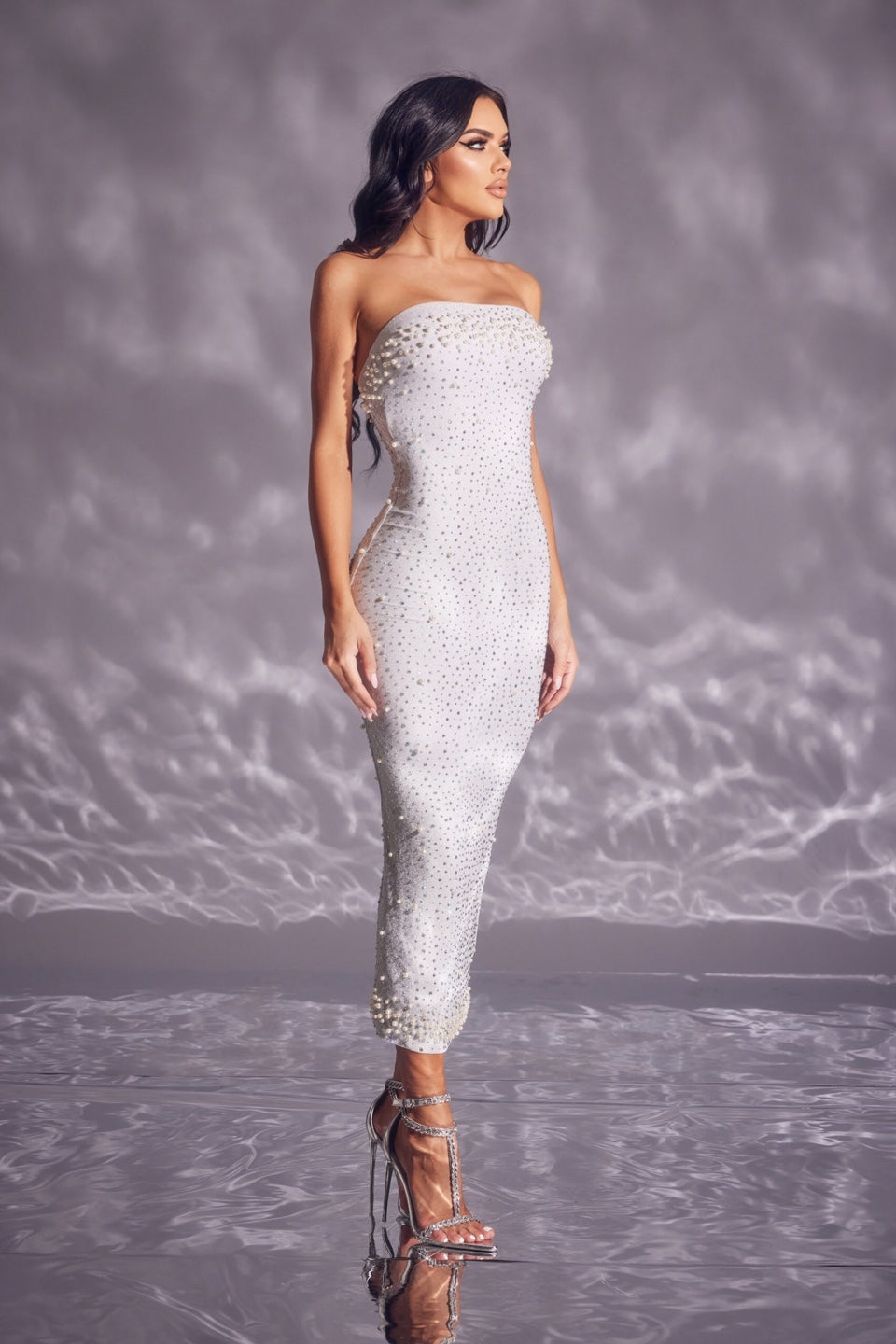 The Serena Silver Dress