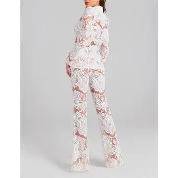 lace suit pant