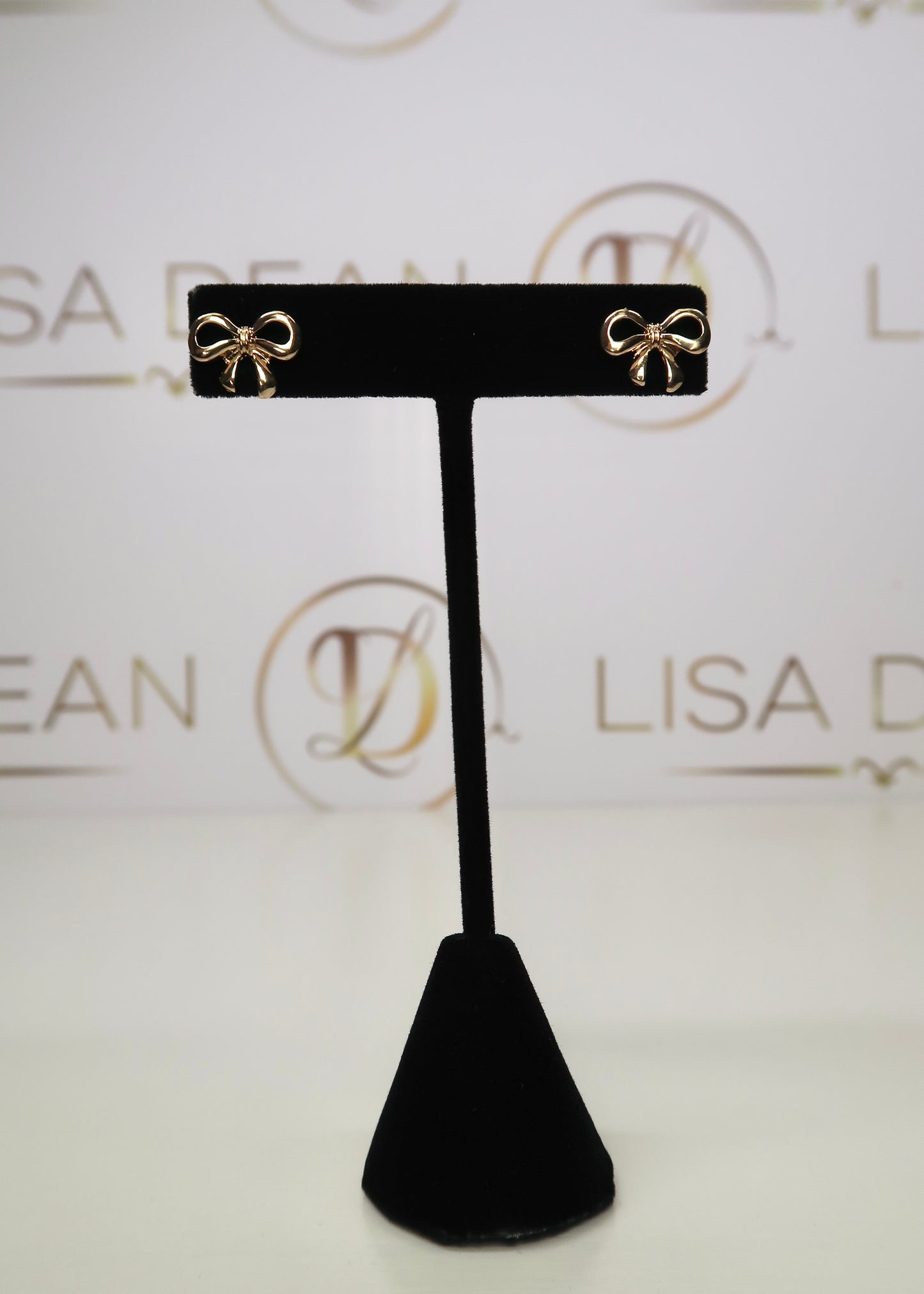 Medium Gold Dipped Bow Stud