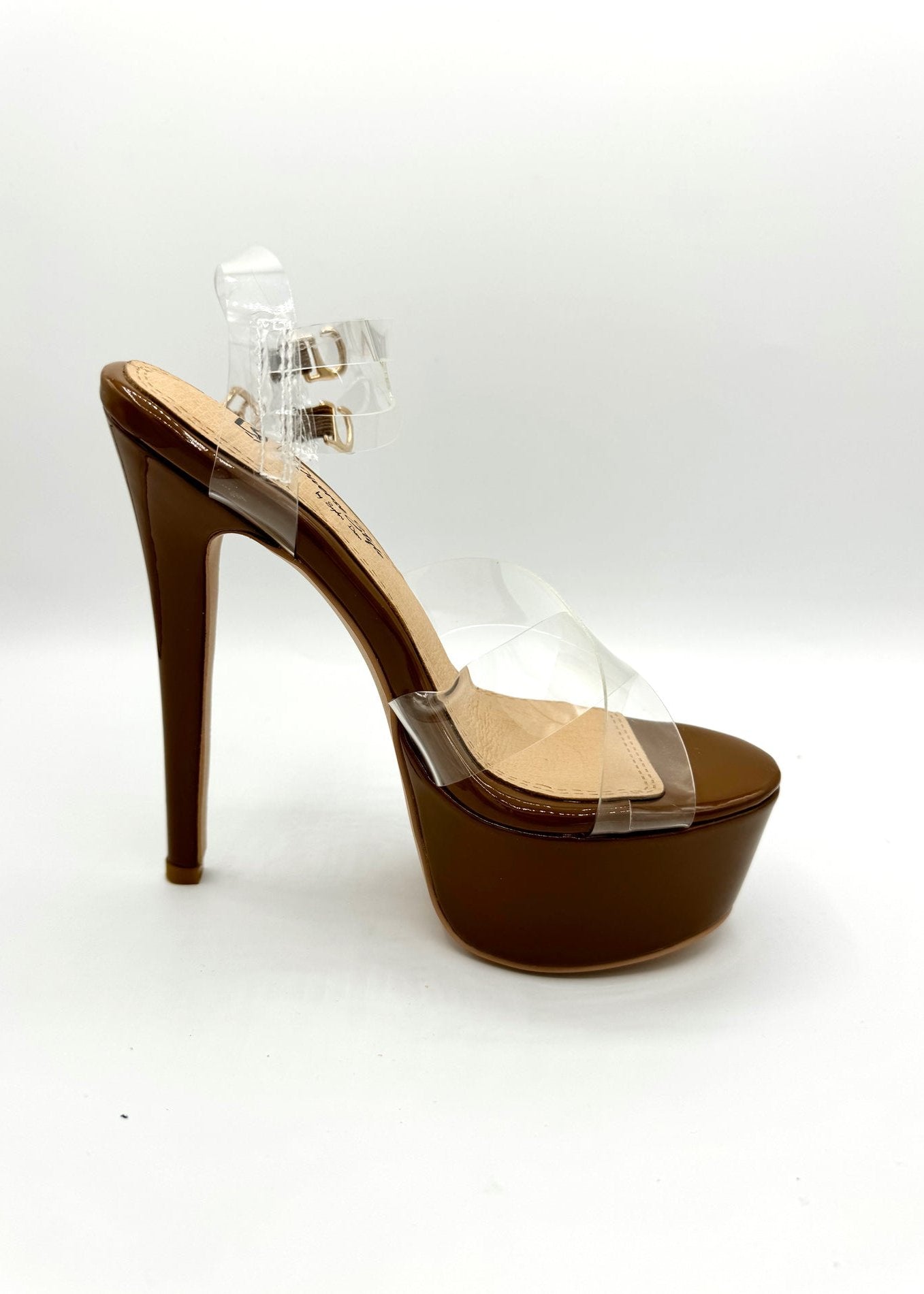 Platform Heel Lucite - Cinnamon