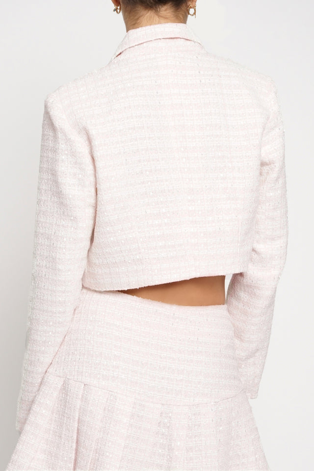 Lauren Ivory Tweed Crop Jacket & Skirt Set