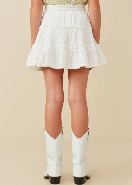 Little's Eyelet Button Skirt
