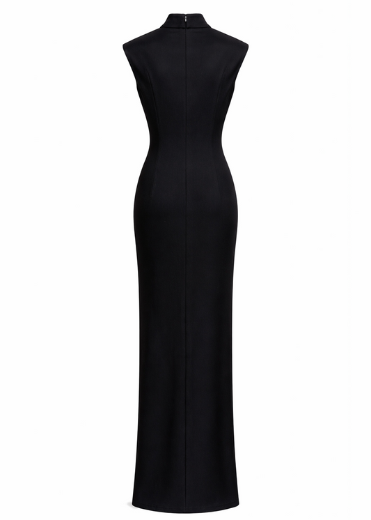 Gibson Mock Neck Stretch Maxi Dress