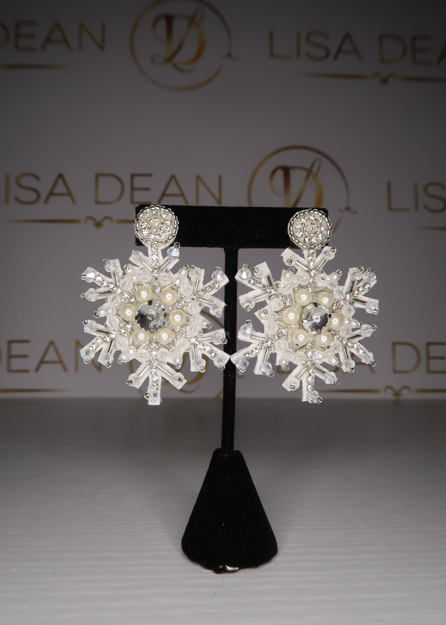 White Snowflake Earrings