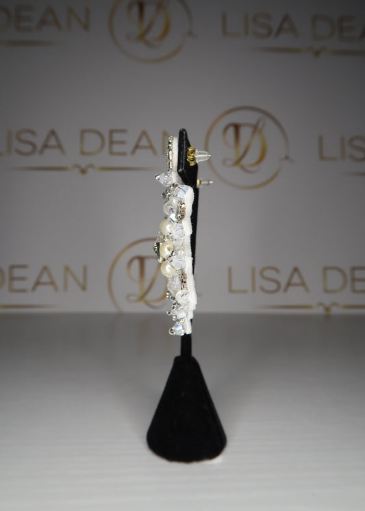 White Snowflake Earrings
