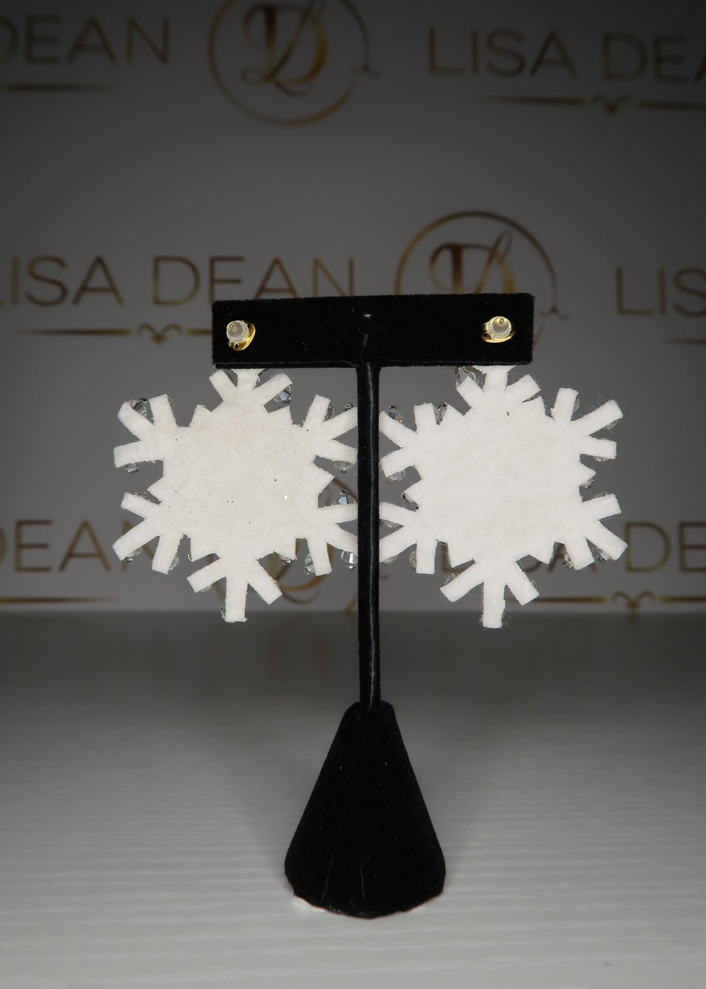 White Snowflake Earrings