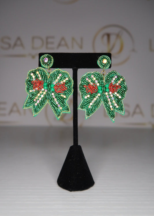 Mistletoe Bow Earrings