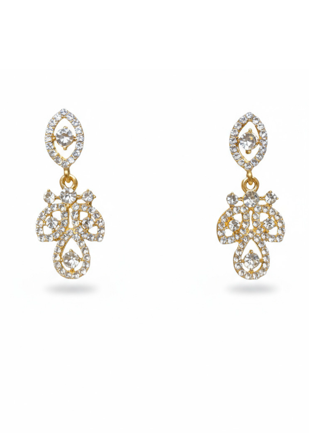 Crystal Damask Chandelier Earrings