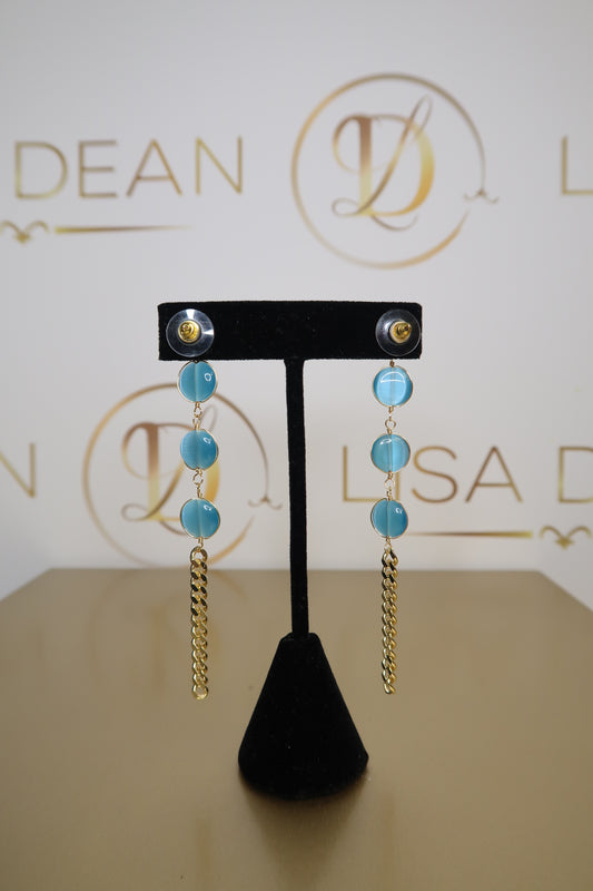 Gold Drop Chain Earrings