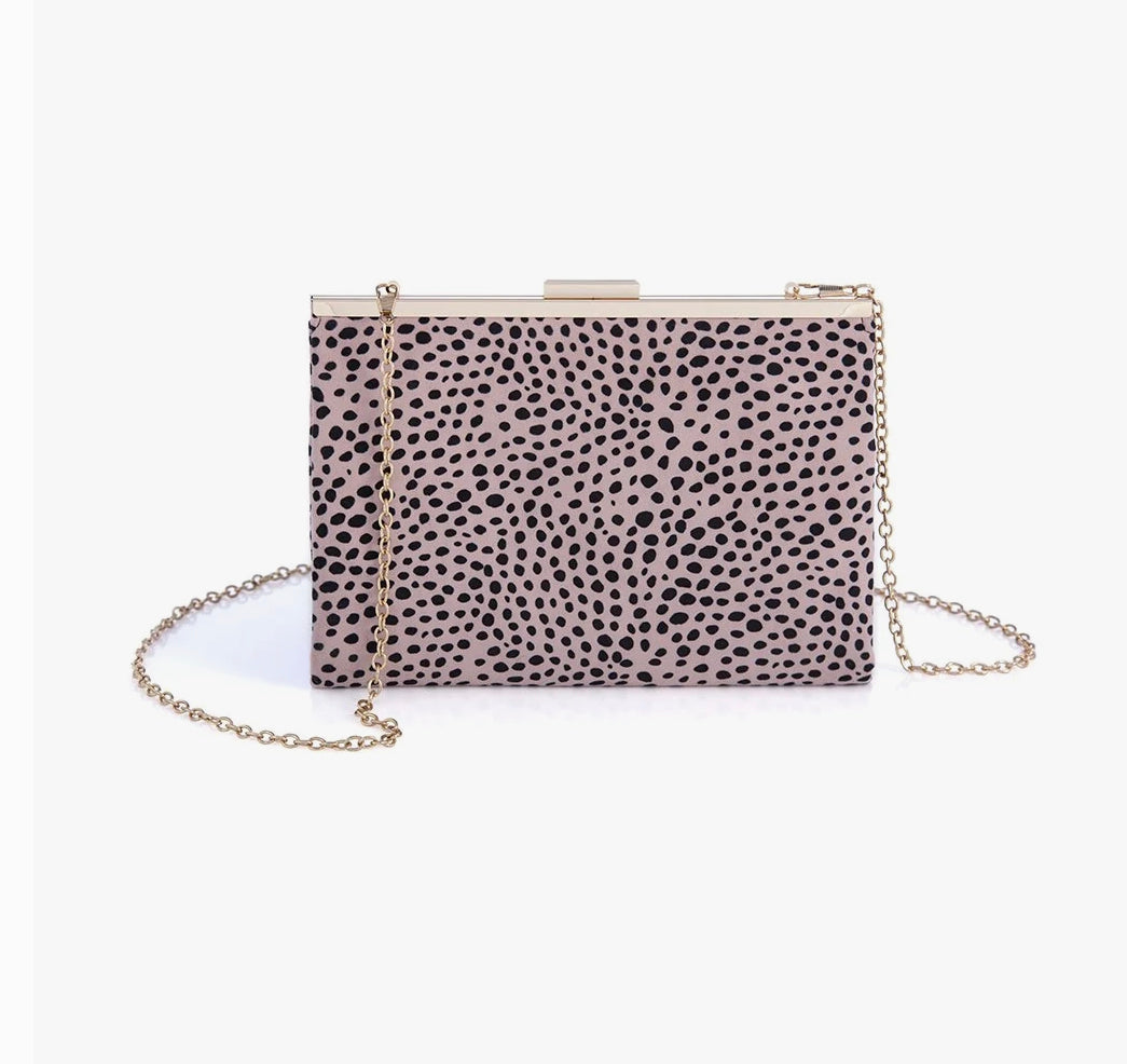 Mauve Leopard Clutch