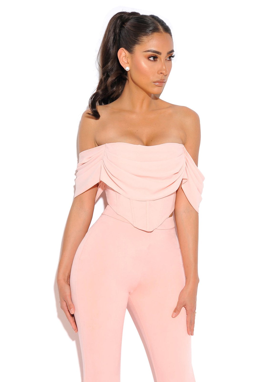 Taya Salmon Pink Corset Top