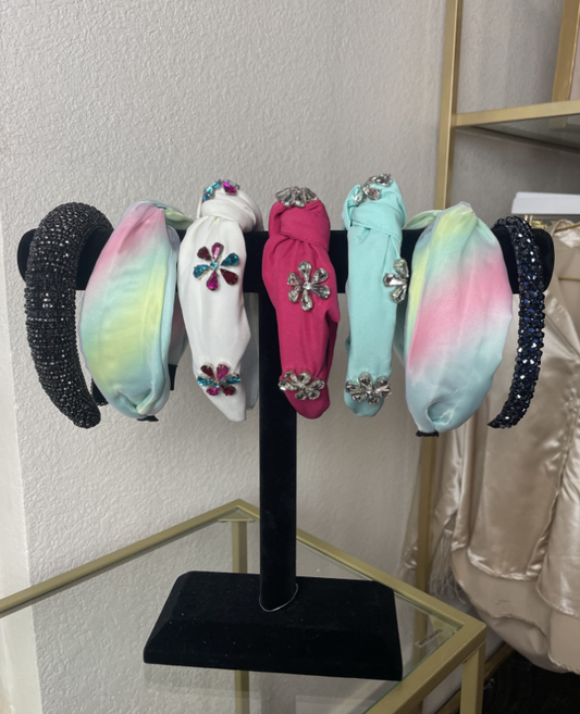 Rainbow Chiffon Knot Headband