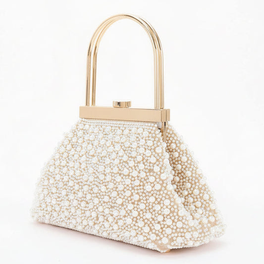 Chic Pearl Embellished Clutch