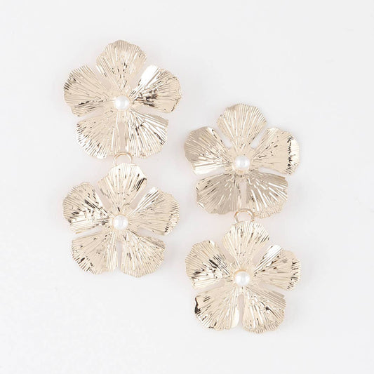 Twin Flower Drop Earrings