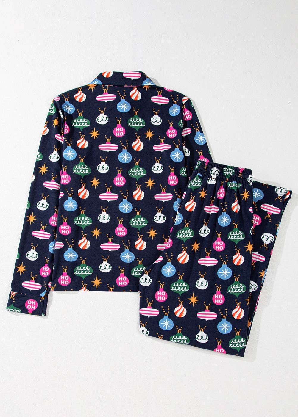 Navy Ornament Pajama Set