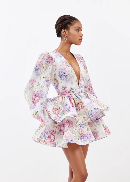 Hydrangea Lantern Sleeve Mini