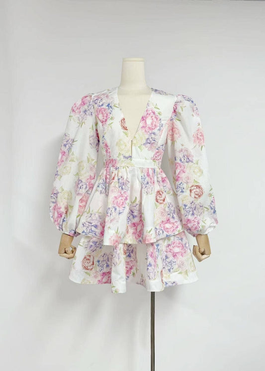 Hydrangea Lantern Sleeve Mini