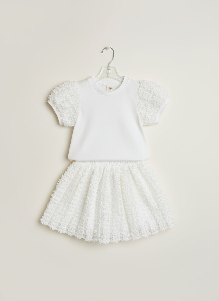 Little's 3D Petal Skirt Set