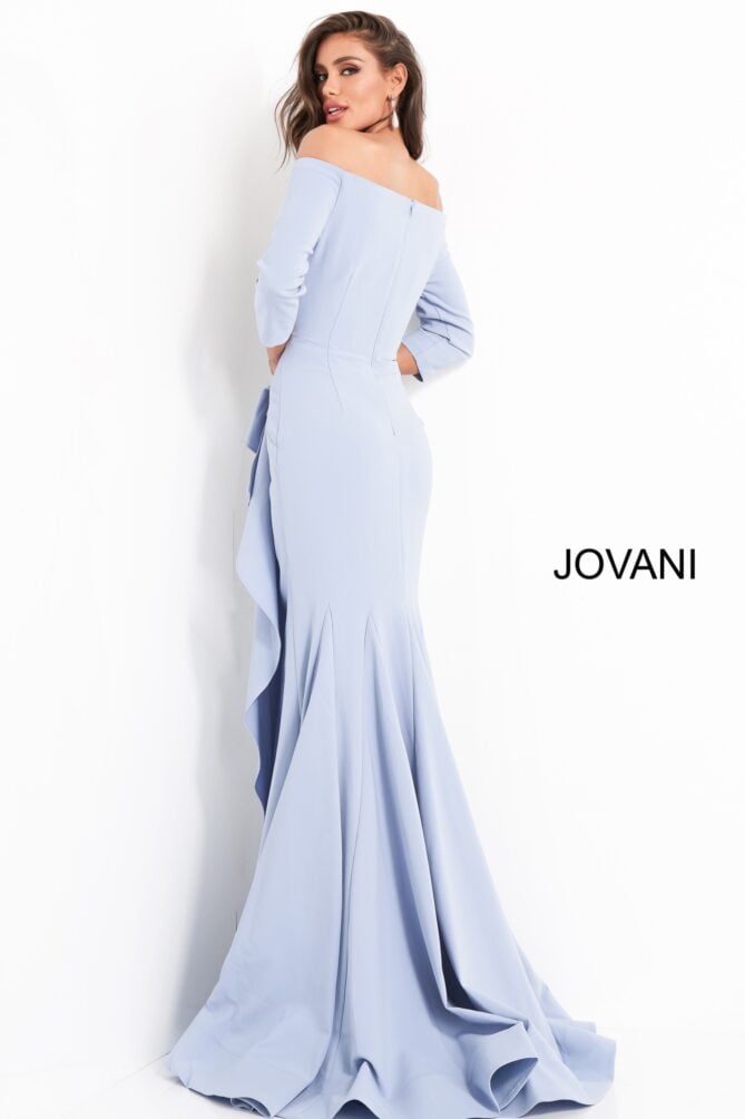 Jovani Off the Shoulder Ruched Gown 00446