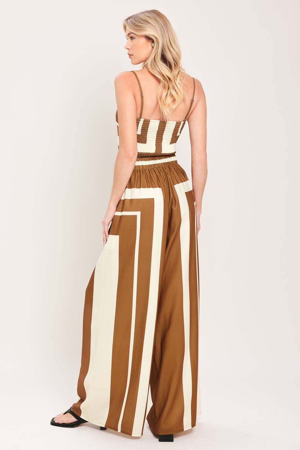 A printed woven top and pant set - IT14146-SET