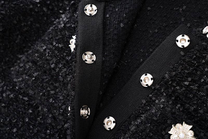 Rina Beaded Tweed Dress