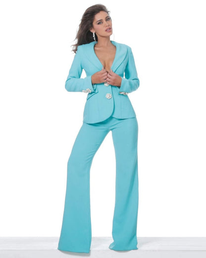 Jovani Tailored Evening Pantsuit 02637