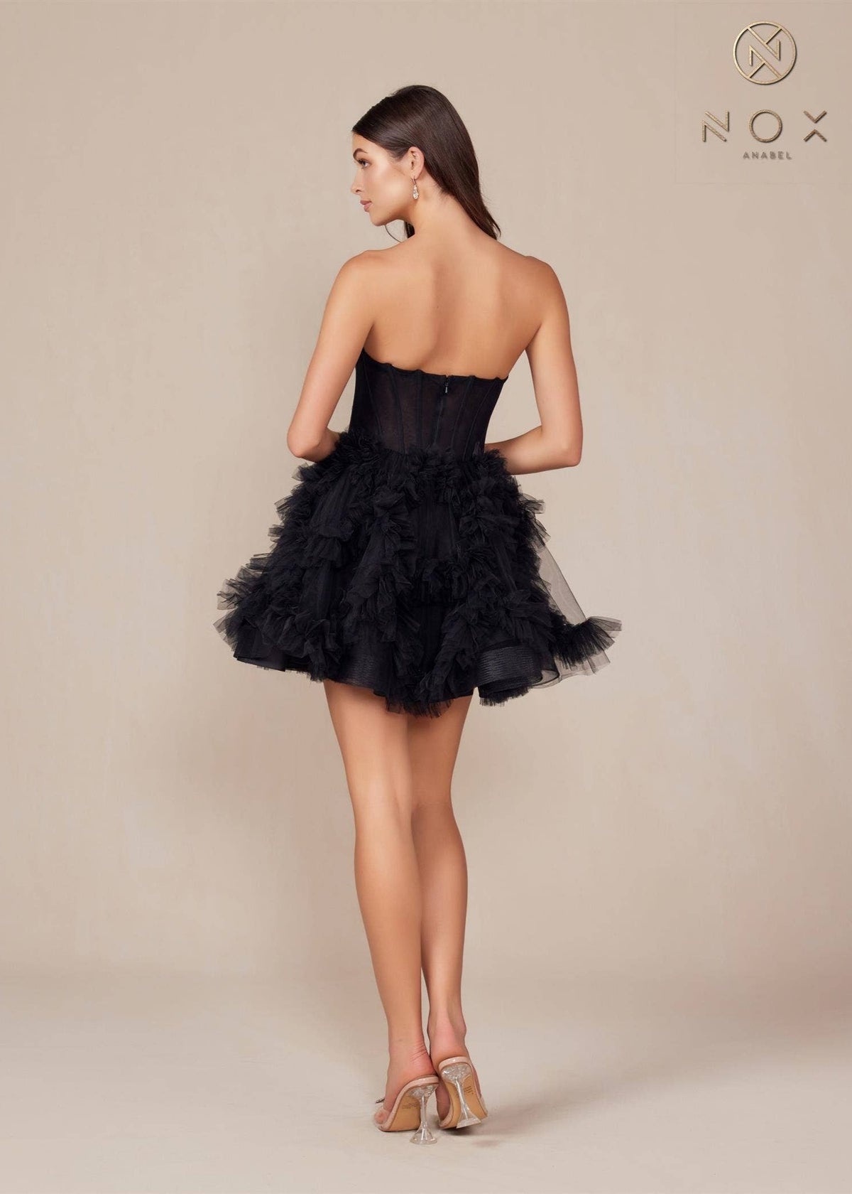 Strapless Tulle A-Line Homecoming Dress