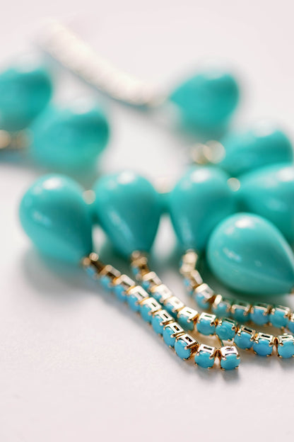 Turquoise Dangle Statement Earrings