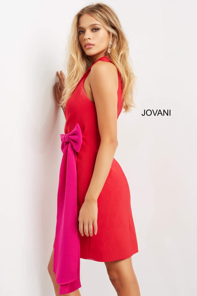 Jovani Sleeveless Lapel Short Dress 07961