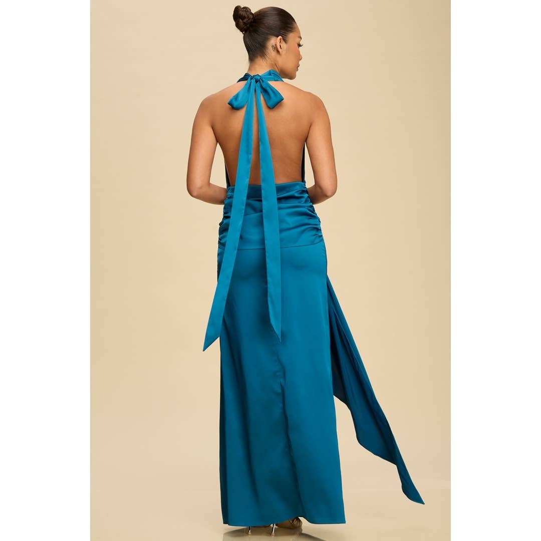 DRAPED MAXI DRESS