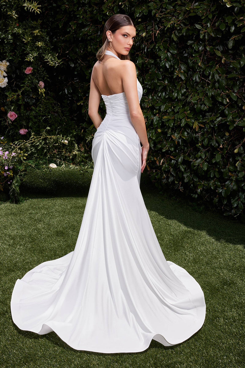 Halter Jersey Bridal Gown