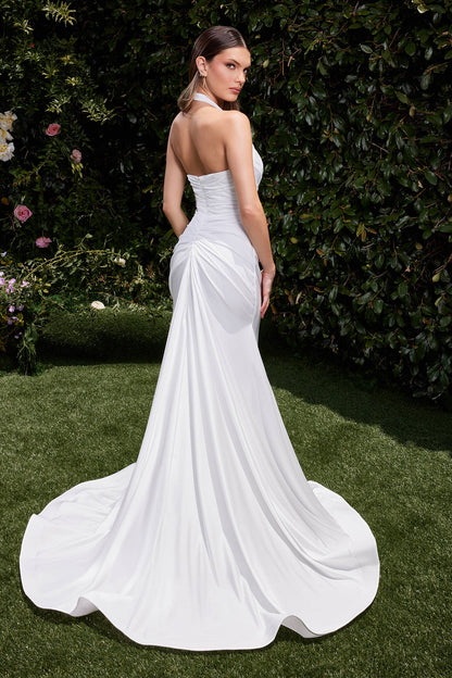Halter Jersey Bridal Gown
