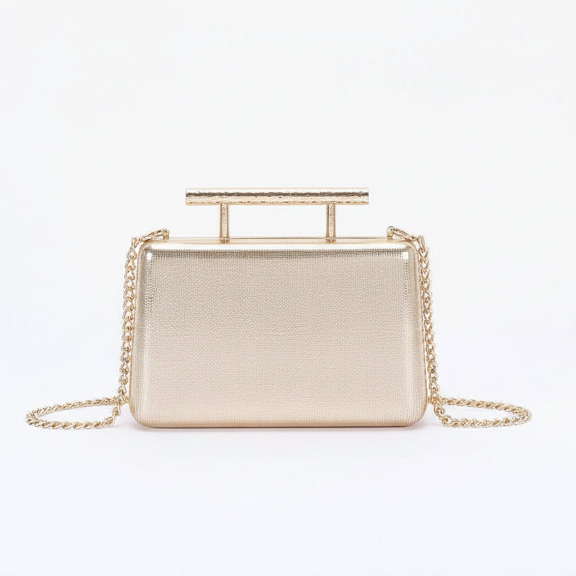 Gold Metal Case Clutch