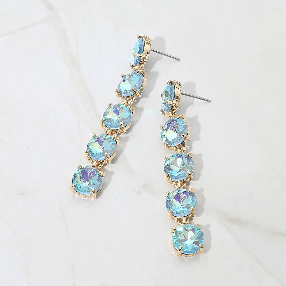 Iridescent Round Drop Earring